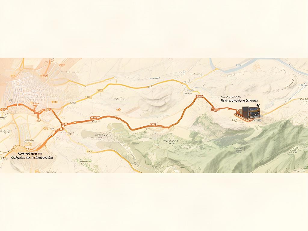 Mapa representativo de la ruta hasta el estudio en Carretera a Golpejar de la Sobarriba, cerca de León